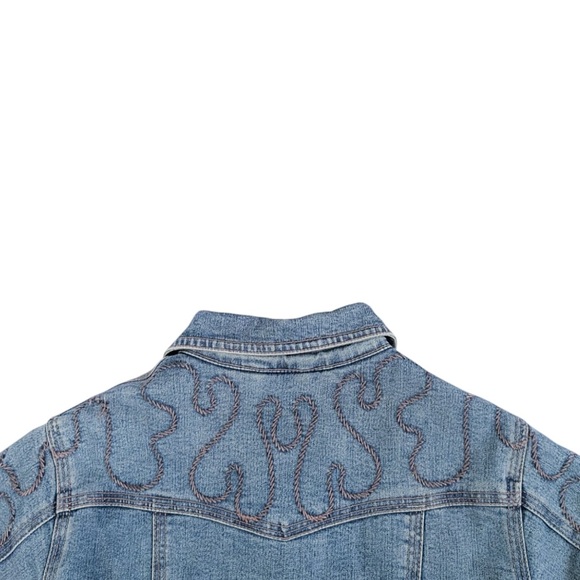 Vintage Italian Designer Girls Sz 128 / US size 7-8 Denim Jean Jacket - Picture 6 of 11